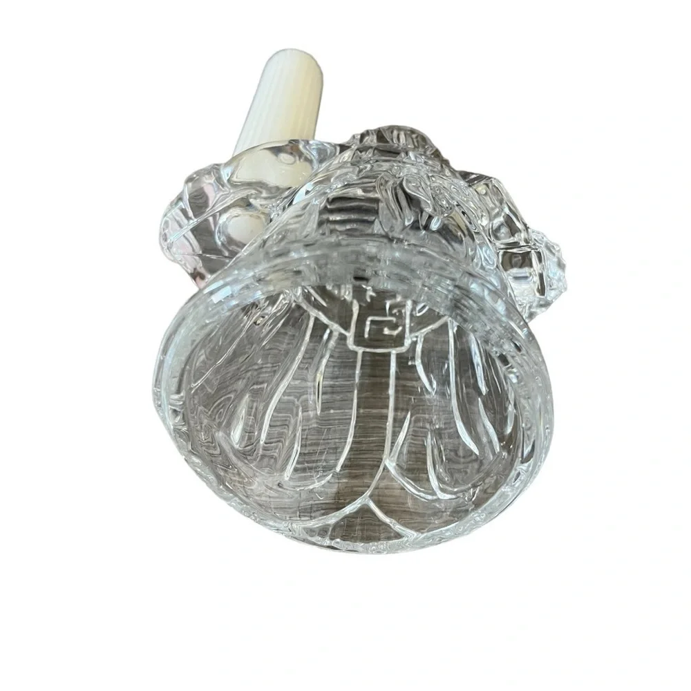 Santa-Lead Crystal Candle Holder, International Silver Company Crystal Santa